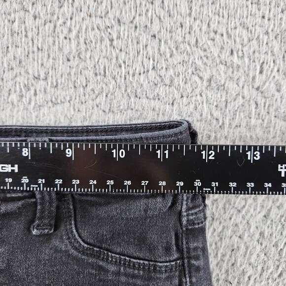 Hollister Shorts Womens 24 Black Curvy High-Rise Jean Distressed Raw Hem‎ Denim - Picture 9 of 16